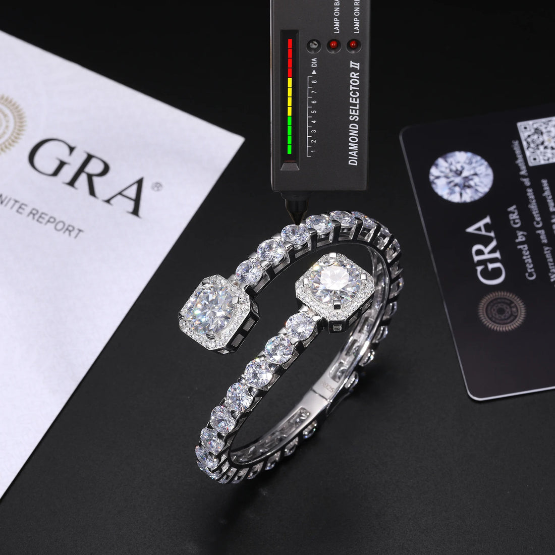 925 Sterling Silver VVS Mossanite Fashion Bracelet for Men Women