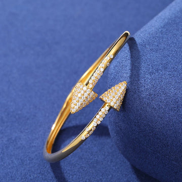 25 Silver Vvs D Moissanite Hip Hop Jewelry Cone Bangle