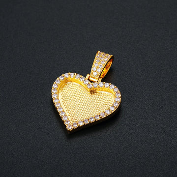 Custom Photo Heart Pendant