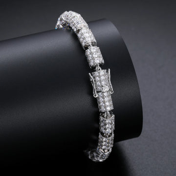 High Quality Hip Hop Jewelry 7mm 925 Sterling Silver Micro Paved
