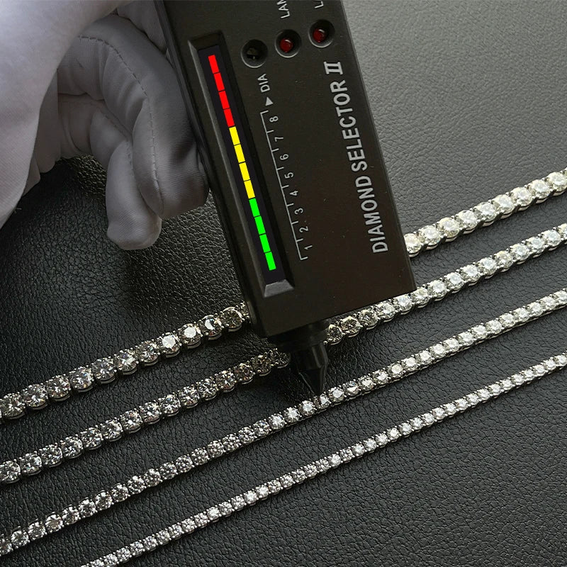 Hot Sale 3mm 4mm 5mm 6mm Pure Silver Pass Diamond Tester Natural