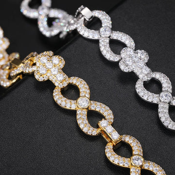New Trend Exquisite Iced Out Jewelry 12mm 925 Sterling Silver