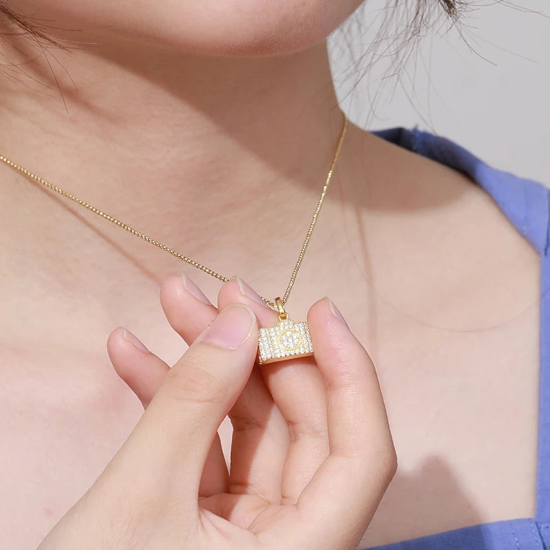 Camera Pendant Necklace
