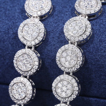 9mm Round Bead Moissanite Chain – 925 Sterling Silver