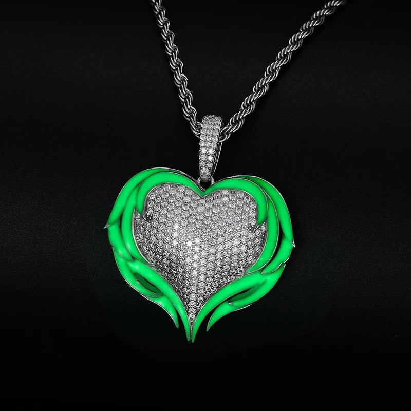 Glow in the Dark Heart Pendant