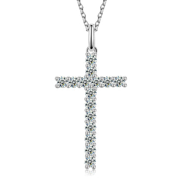 Moissanite Cross Pendant