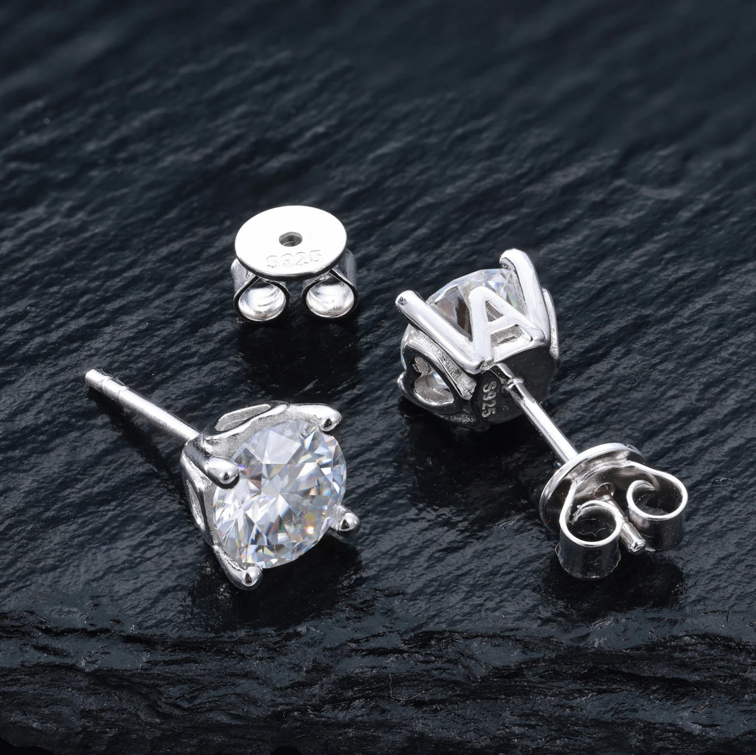 6.5mm Moissanite Stud Earrings