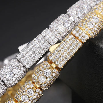 925 Silver VVS Moissanite Diamond Iced Out Wholesale Tennis Chain Bracelet Fine Jewelry