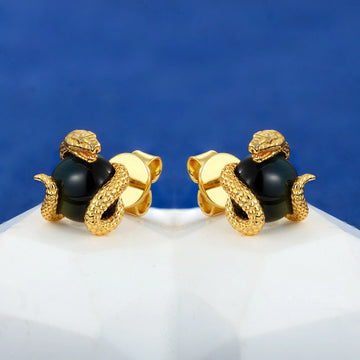 Tiger's Eye Stud Earrings