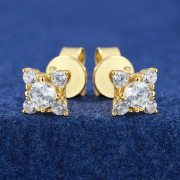 Moissanite Star Stud Earrings