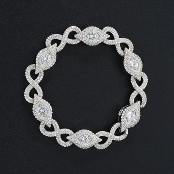 10mm 925 Sterling Silver VVS Moissanite Diamond Infinity