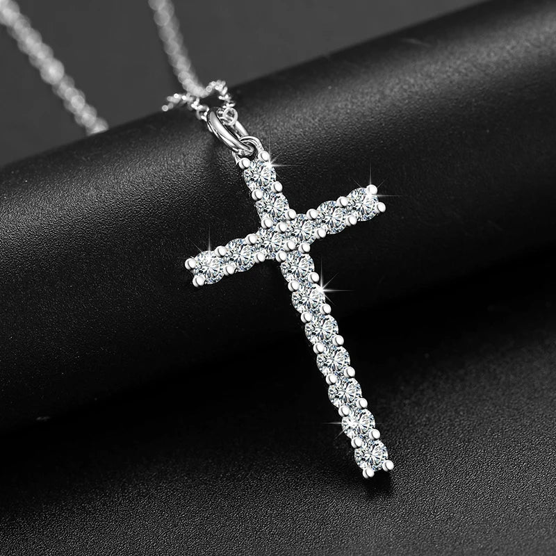 Moissanite Cross Pendant