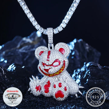 Evil Bear Pendant Necklace