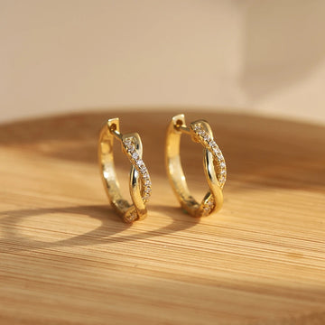 Twisted Infinity Moissanite Hoop Earrings
