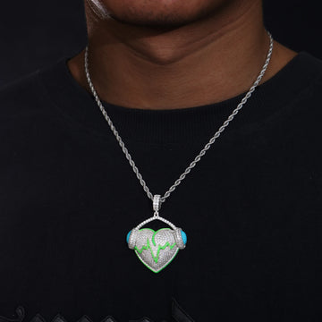 ECG Heart Pendant