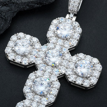 Cluster Halo Cross Pendant