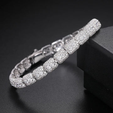 925 Pure Silver Tennis Bracelet 7mm Vvs Moissanite Diamond