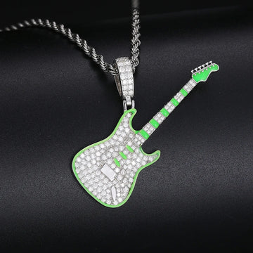 Glow in the Dark Guitar Pendant