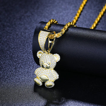 Teddy Bear Pendant Necklace