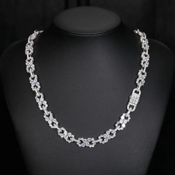 Diamond Tester Pass 925 Sterling Silver Moissanite Cuban Link Chain