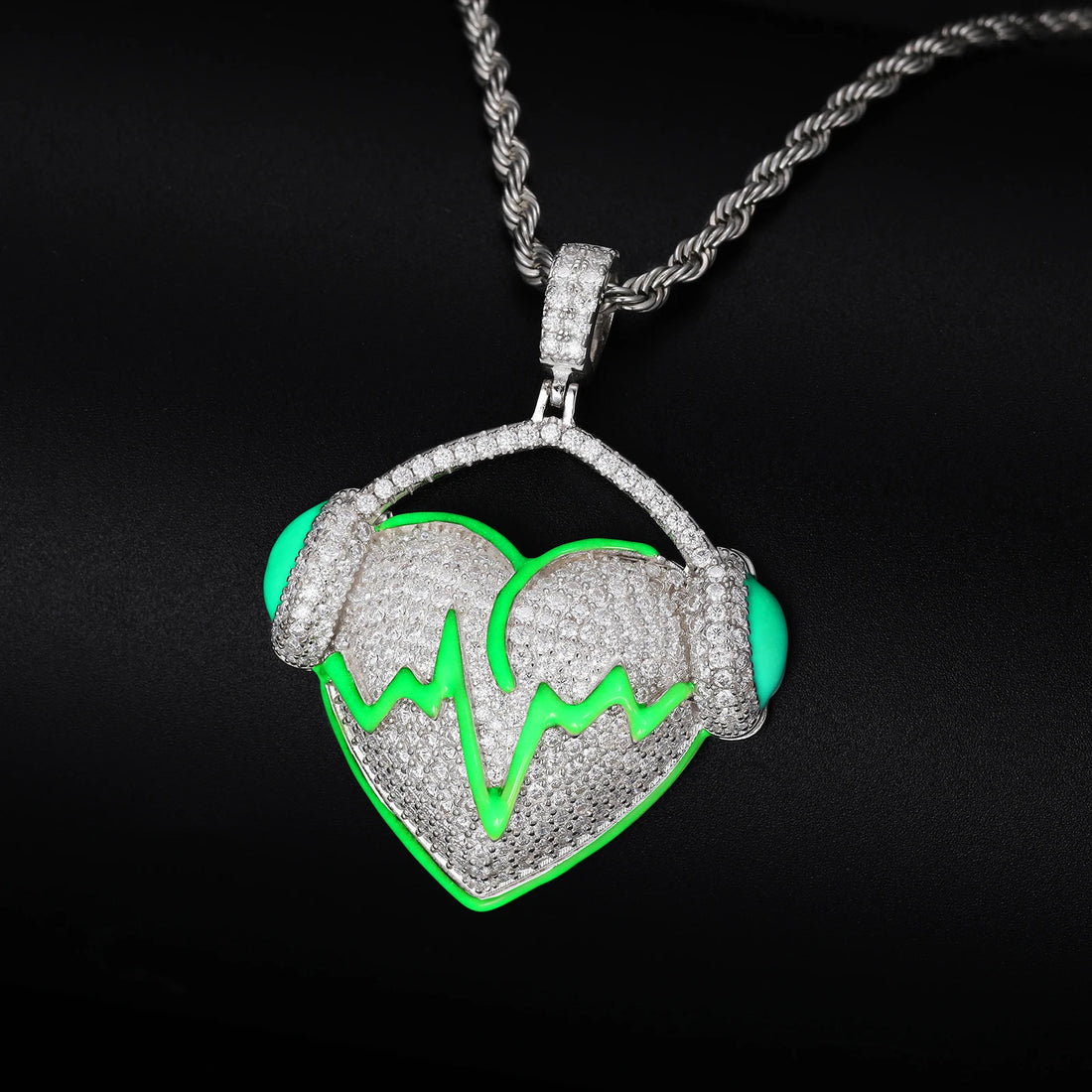 ECG Heart Pendant