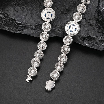Unisex 925 Sterling Silver VVS Moissanite Tennis Chain Necklace
