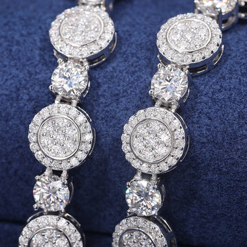 White Gold 925 Sterling Silver VVS Moissanite Necklace – Diamond Tester Pass