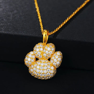 Dog Paw Pendant Necklace