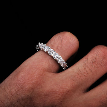 4mm Moissanite Eternity Ring
