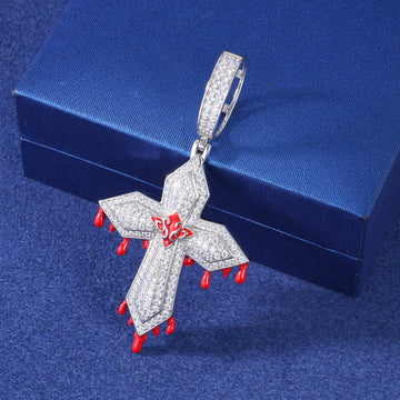 Molten Blood Cross Pendant