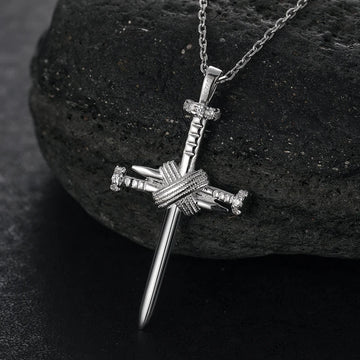 Nail Cross Pendant Necklace