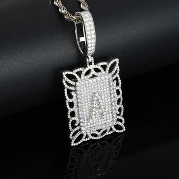 Letter Dog Tag Pendant