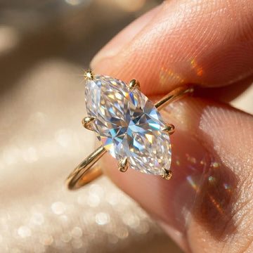 3CT Marquise Moissanite Engagement Ring