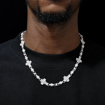 Mens Hip Hop Jewelry 14mm 18K Gold Plated 925 Silver Baguette Moissanite Diamond