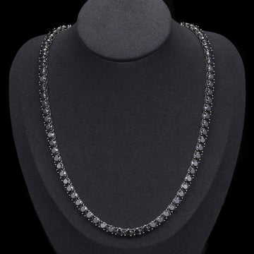 New Trendy Custom 5mm 925 Sterling Silver Black VVS Moissanite