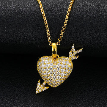 Cupid's Arrow Heart Pendant