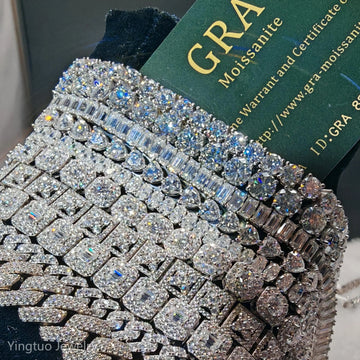 S925 VVS Moissanite Tennis Chain Necklace Bracelet GRA Certified