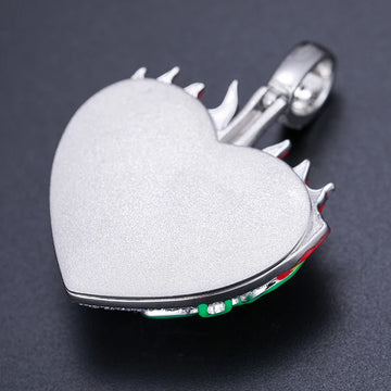 Glow in the Dark Skull Heart Pendant