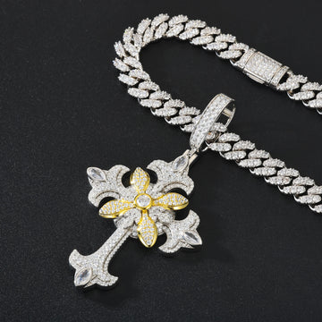 Marquise Cut Cross Pendant