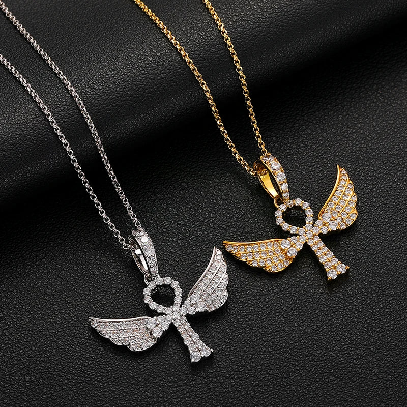 Wing Shape Cross Pendant
