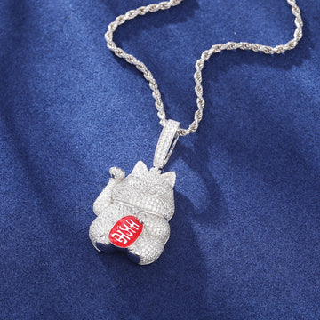 Fortune Cat Pendant Necklace