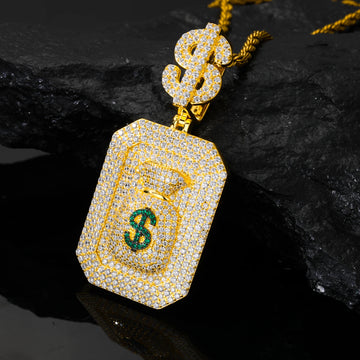 Square Dog Tag Pendant
