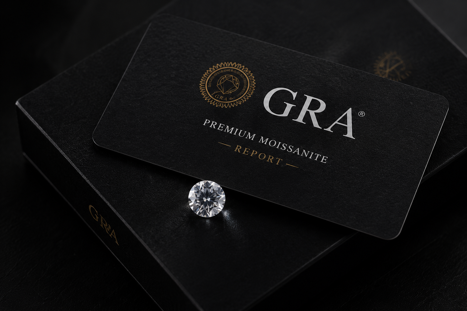 GRA certified moissanite certificate